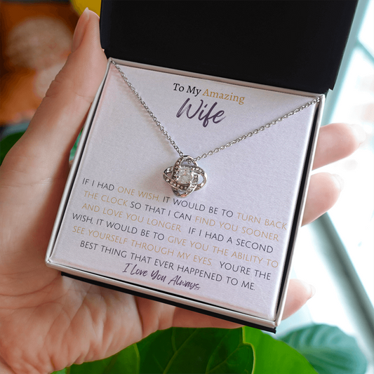 To My Amazing Wife - Love Knot Necklace