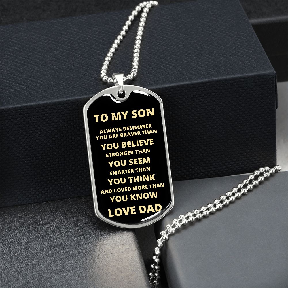 Always Remember Tag | To My Son - Love Dad