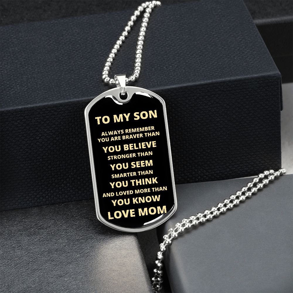 Always Remember Tag | To My Son - Love Mom