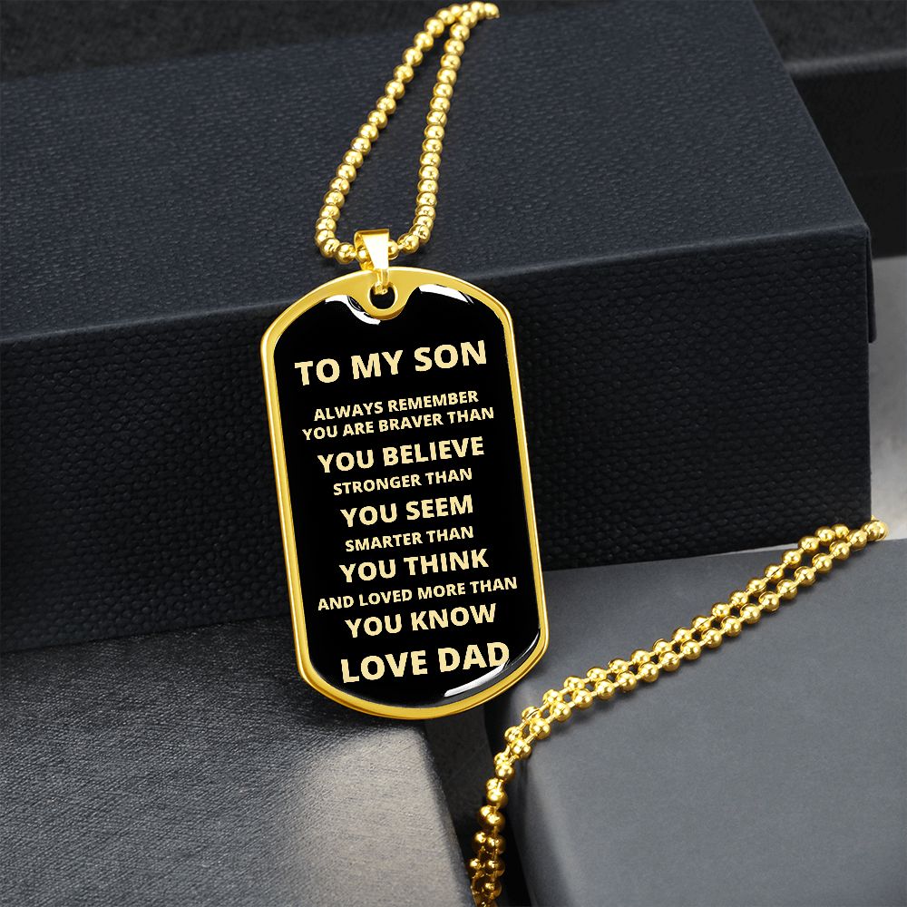 Always Remember Tag | To My Son - Love Dad