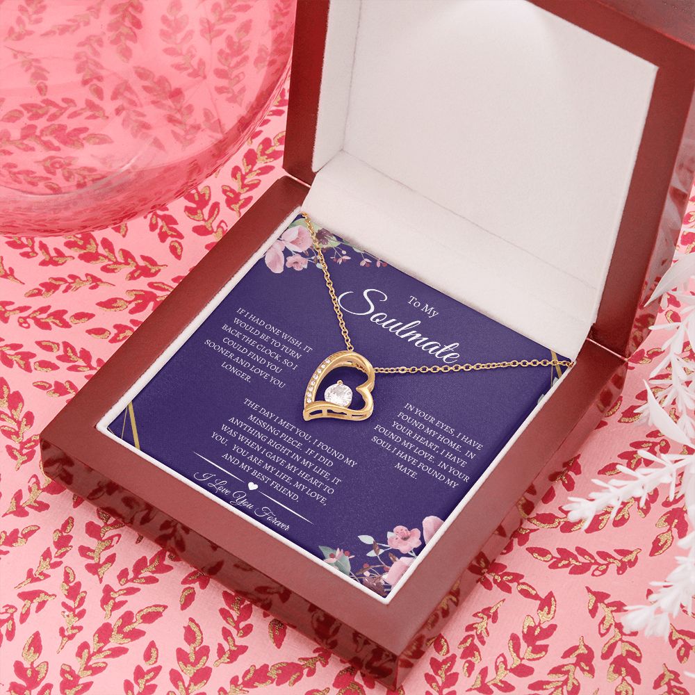 To My Soulmate | White Gold Necklace