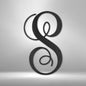 Fancy Initial Monogram Steel Sign