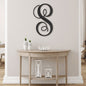 Fancy Initial Monogram Steel Sign