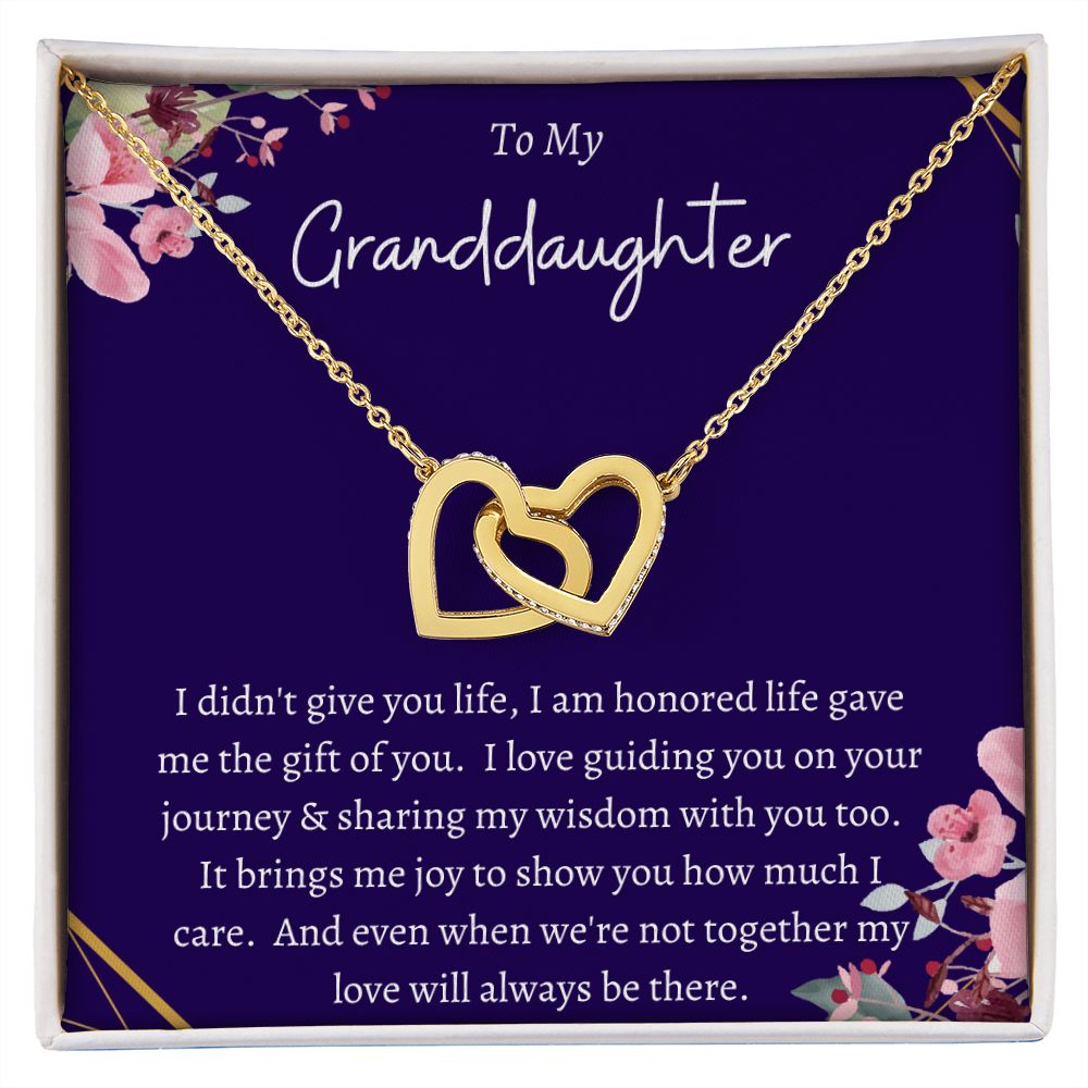 To My Granddaughter | Locking Hearts Necklace