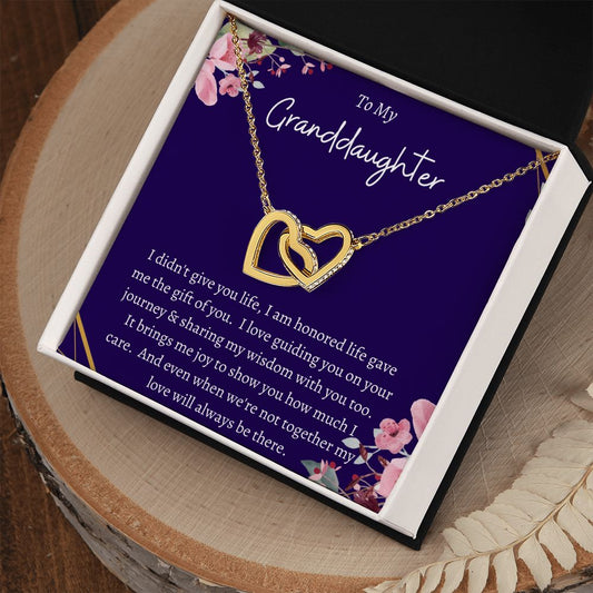 To My Granddaughter | Locking Hearts Necklace