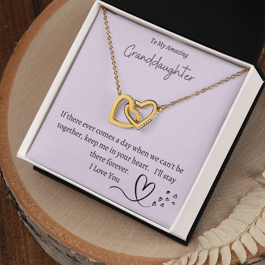 Amazing Granddaughter | Locking Hearts Necklace
