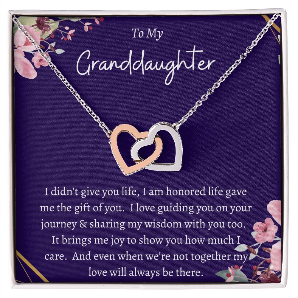 To My Granddaughter | Locking Hearts Necklace