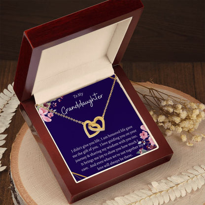 To My Granddaughter | Locking Hearts Necklace