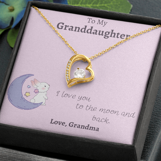 granddaughter gold heart necklace